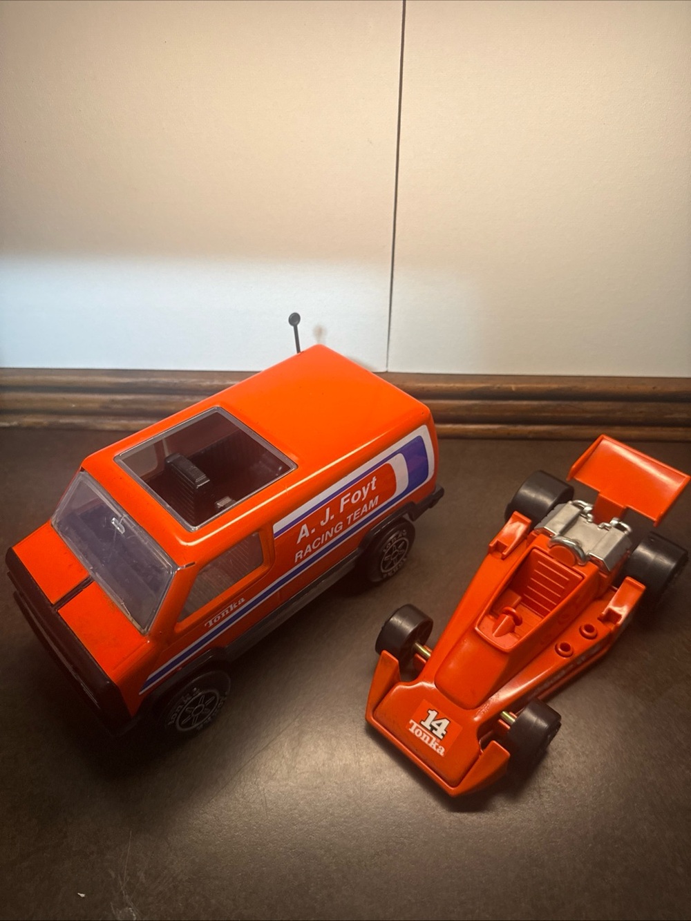 Vintage Tonka A.J. Foyt Racing Team Van & #14 Indy Race Car Lot